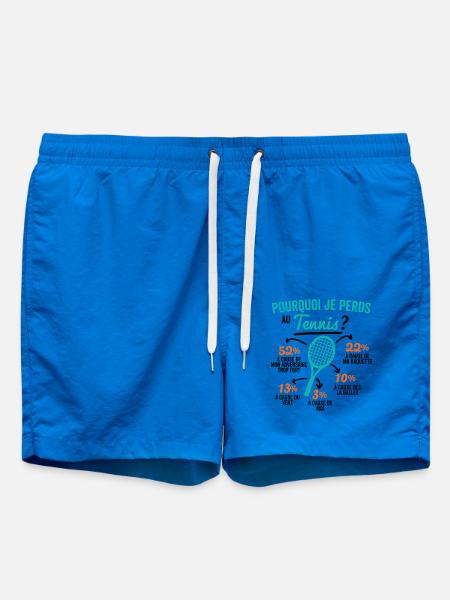 Tennis Geschenkidee - Warum verliere ich beim Tennis? - Badeshorts - Cobalt blue