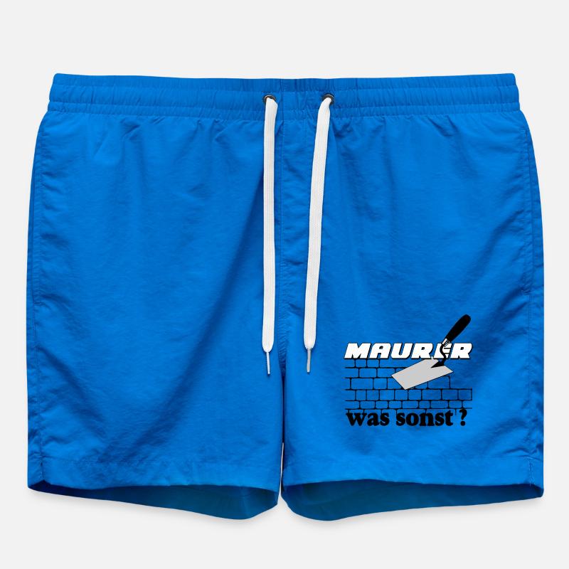 Logo de construction en maçonnerie - Short de bain - cobalt blue