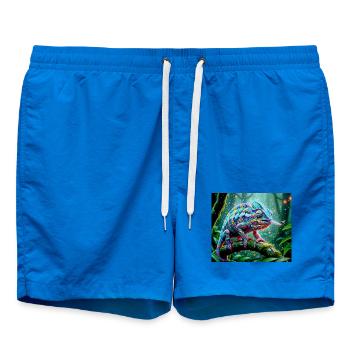 Neon Chameleon Jungle Magic - Swim Trunks - cobalt blue - Front