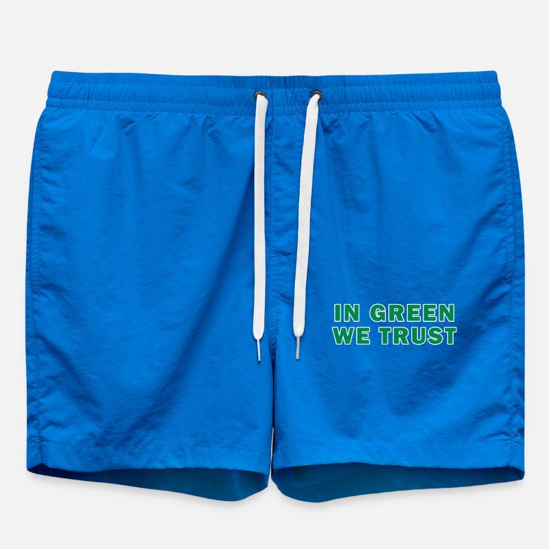 In Green We Trust - Swim Trunks - cobalt blue