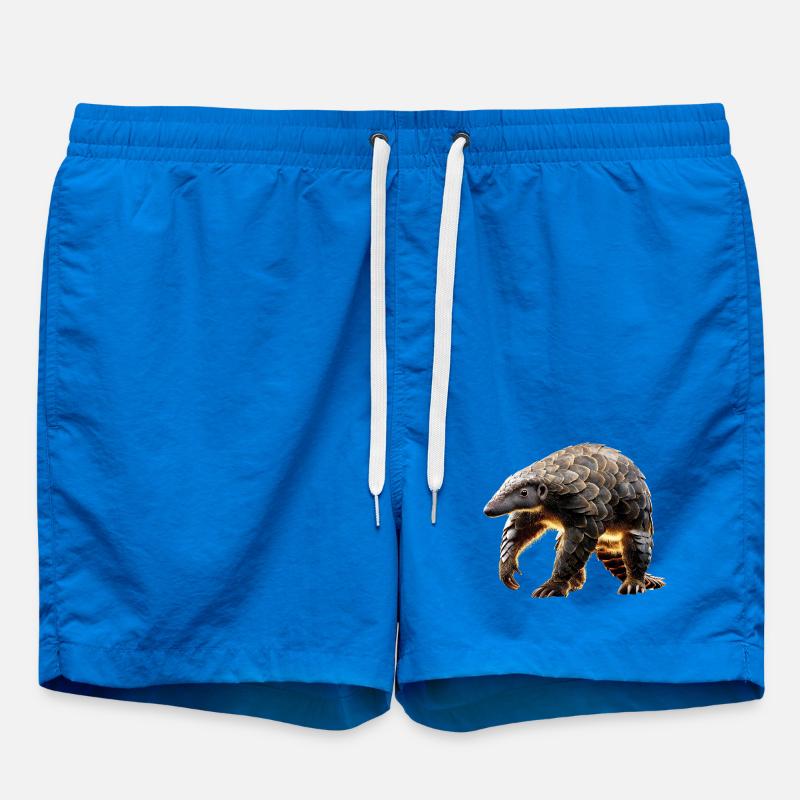 Pangolin Pangolin Pine Cone Pangolins - Swim Trunks - cobalt blue