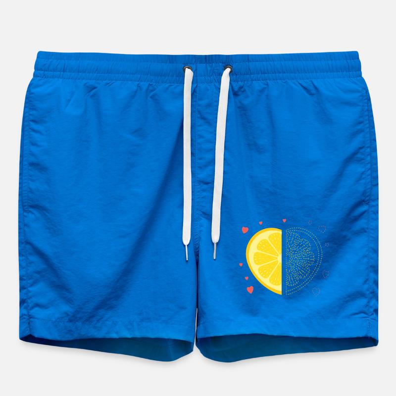 Zitronenherz – Missing My Other Half - Badeshorts - Cobalt blue