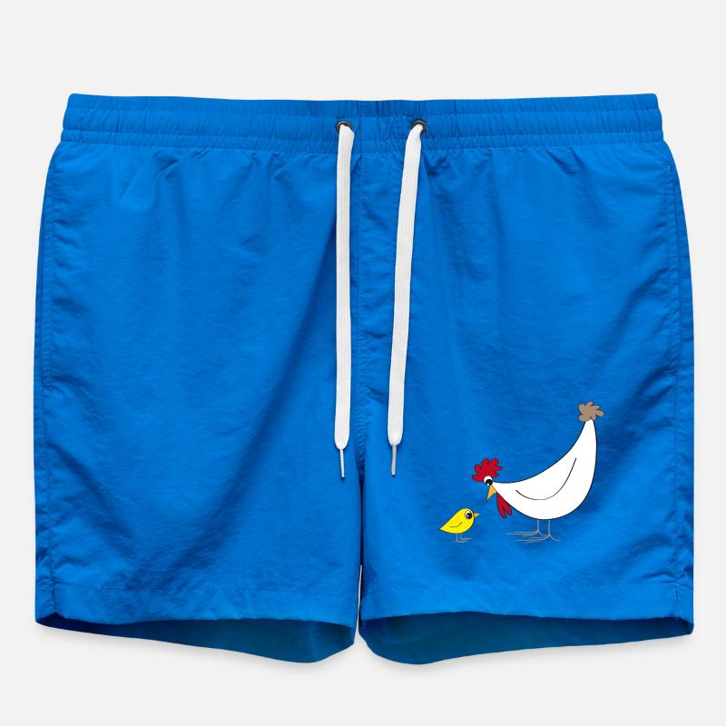 Fans de poulet - - Coq - Poulet fou - Short de bain - cobalt blue