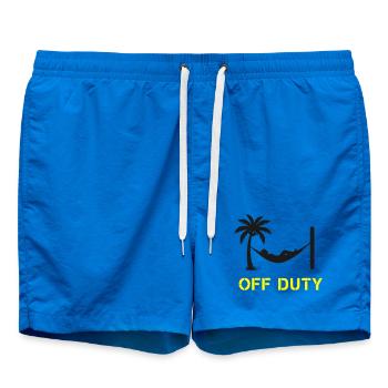 Hängematte Off Duty Spruch - Badeshorts - Cobalt blue - Vorne