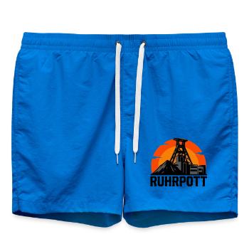 Klassisches Ruhrpott Hoodie, Shirt, Tassen Design - Badeshorts - Cobalt blue - Vorne