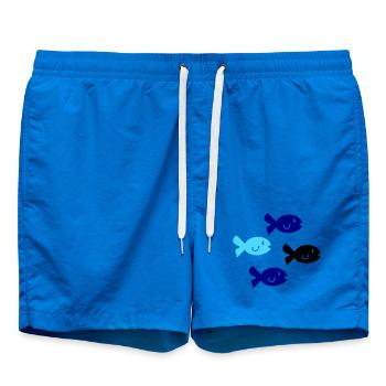 Fische Silhouette - Badeshorts - Cobalt blue - Vorne