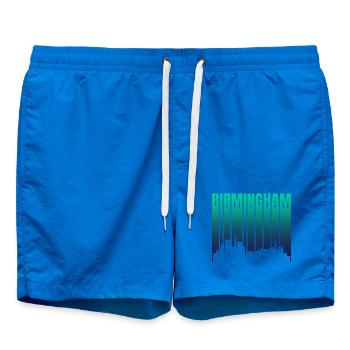 Birmingham Skyline Gradient - Swim Trunks - cobalt blue - Front