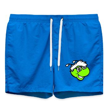 Nerd Caterpillar Intelligent Geek Worm Horn-rimmed Glasses Smart - Swim Trunks - cobalt blue - Front