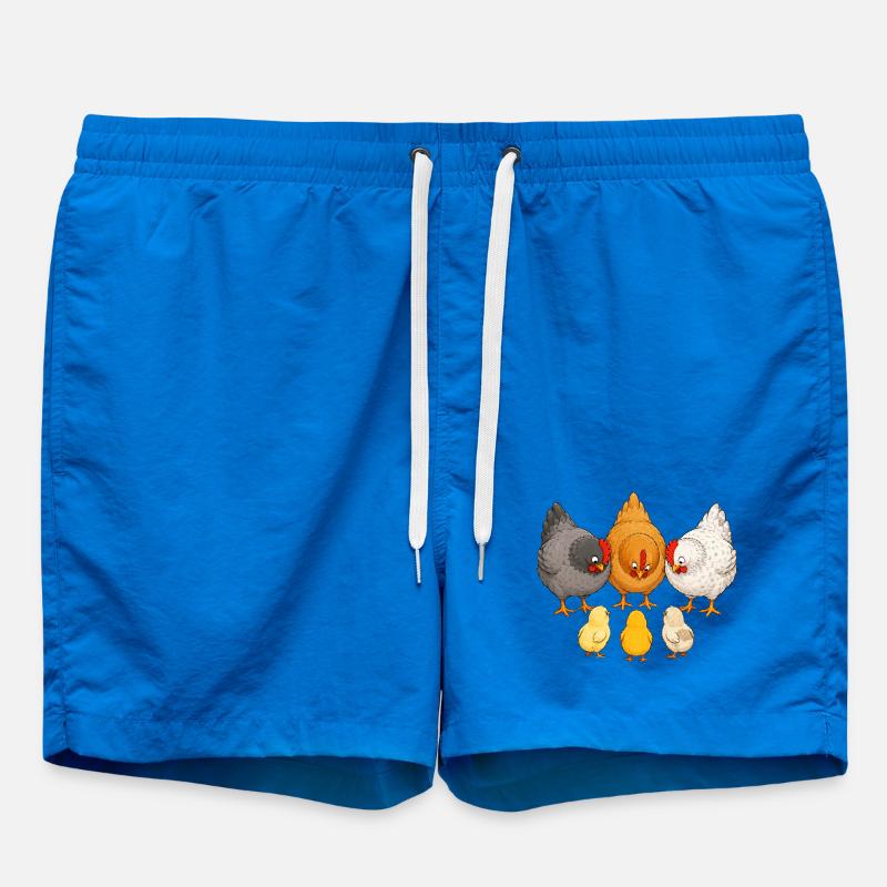 Poules avec poussins - Short de bain - cobalt blue