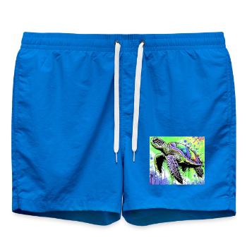 turtle - Swim Trunks - cobalt blue - Front