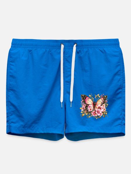Flügeltraum Schmetterling Blüten - Badeshorts - Cobalt blue