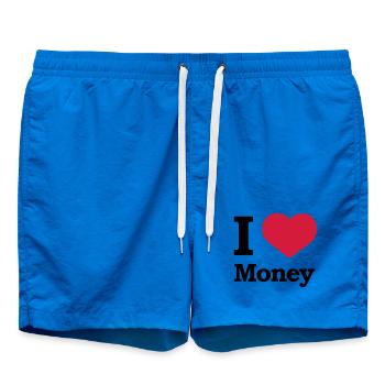 I love Money | Herz | Heart - Short de bain - cobalt blue - Devant