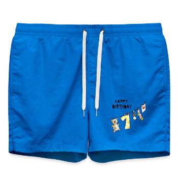 Happy Birthday - First Birthday - Baby - cute - Swim Trunks - cobalt blue - Front