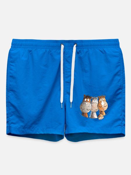 Drollige Pferde I Pferdemotiv Für Reiter - Badeshorts - Cobalt blue