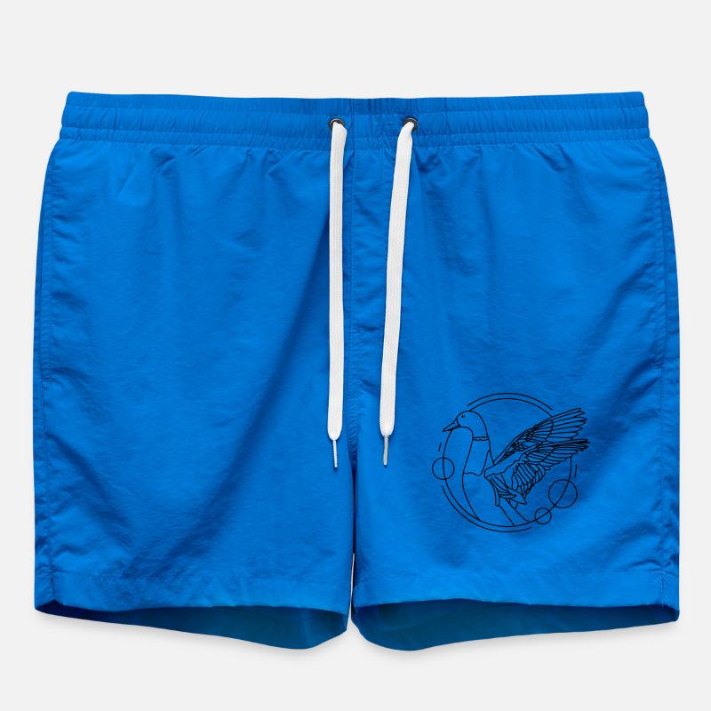 Canard aux ailes déployées - géométrique - Short de bain - cobalt blue