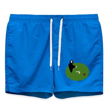 grim reaper Skull golf Gothic Fantasy Art - Swim Trunks - cobalt blue - Front