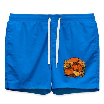 Citrouilles, feuilles de chêne et glands - Short de bain - cobalt blue - Devant