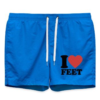 J’aime les pieds - Cœur - Pied - Short de bain - cobalt blue - Devant
