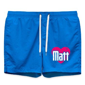 J’aime Matt Pink Heart J’aime Matt - Short de bain - cobalt blue - Devant