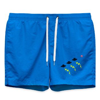 UFO Invasion Blitz Angriff Alien Vektor - Badeshorts - Cobalt blue - Vorne