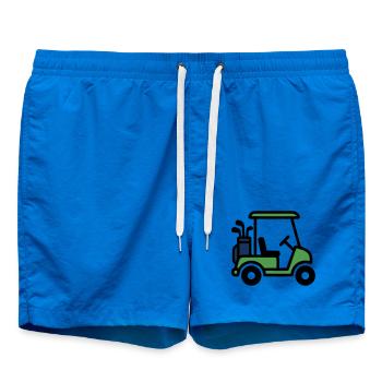 Golf cart Golf car Golf club Men - Swim Trunks - cobalt blue - Front
