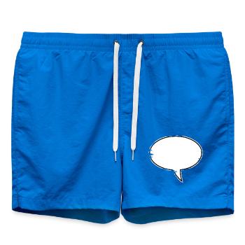 Sprechblase Design used - Badeshorts - Cobalt blue - Vorne - AI Model Male 185 light (185cm)