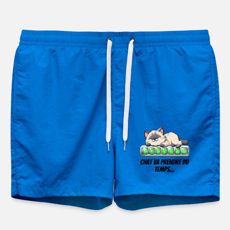 Katze wird Zeit brauchen - süßes Kätzchen - Badeshorts - Cobalt blue