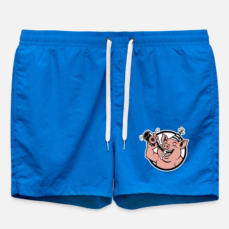Piggy with Celebration Bottle - Swim Trunks - cobalt blue