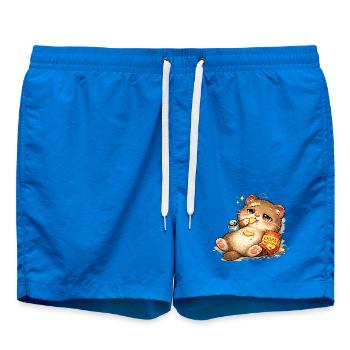Chat amoureux des biscuits - Short de bain - cobalt blue - Devant