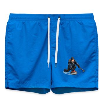 Curlingheld im Eiswind - Swim Trunks - cobalt blue - Front