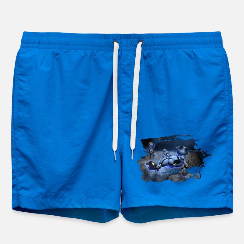 robo moon - Swim Trunks - cobalt blue