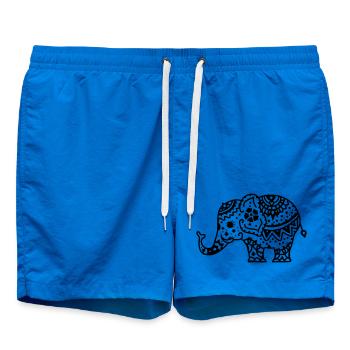 Decorated Indian elephant - Swim Trunks - cobalt blue - Front