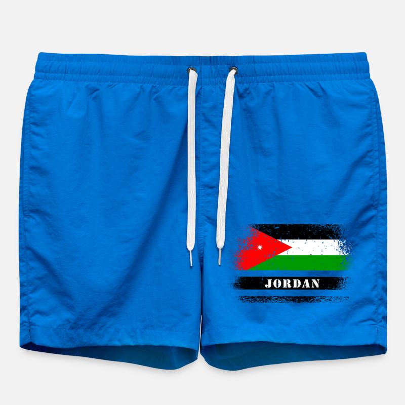 Jordan flags design - Swim Trunks - cobalt blue