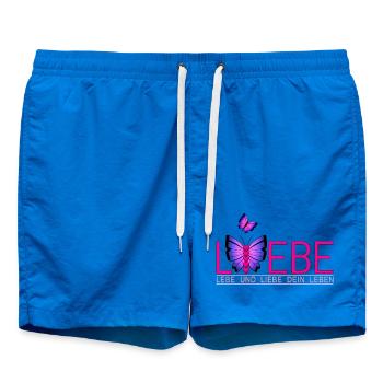 Lebe Liebe Dein Leben Schmetterling - Badeshorts - Cobalt blue - Vorne