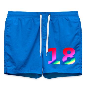 oberteile geburtstag, 18 rosatöne farbverlauf - Badeshorts - Cobalt blue - Vorne