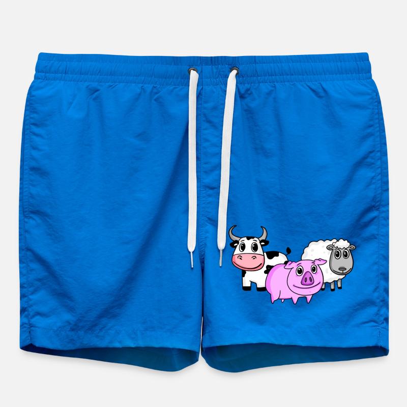 Cute animals - Swim Trunks - cobalt blue