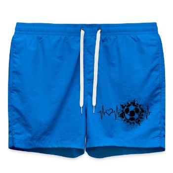 Fußball liebe Herzschlag Ballexplosion Herz Symbol - Badeshorts - Cobalt blue - Vorne