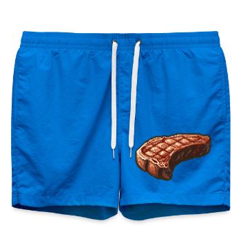Pixel Steak Retro Grill Art - Short de bain - cobalt blue - Devant