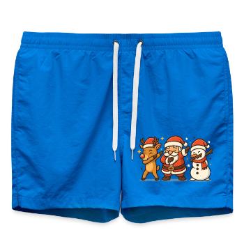 Weihnachtsmann Rentier Schneemann Dabbing - Badeshorts - Cobalt blue - Vorne