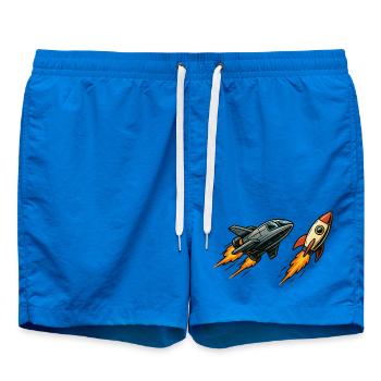 Raketensprint Cartoon-Weltraum - Badeshorts - Cobalt blue - Vorne