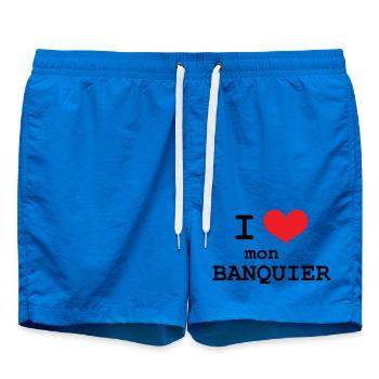 Ich liebe meinen Banker - Badeshorts - Cobalt blue - Vorne