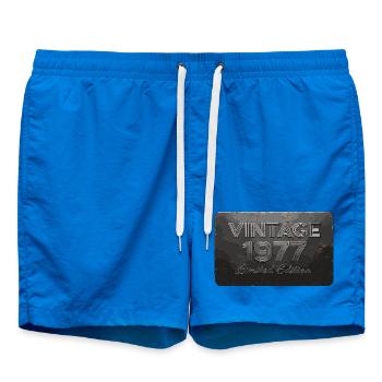Vintage 1977 Limited Edition Birthday Retro - Swim Trunks - cobalt blue - Front