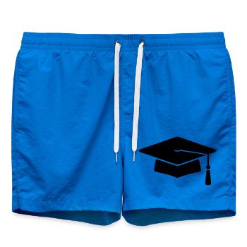 Silhouette de diplôme Chapeau de doctorat - Short de bain - cobalt blue - Devant