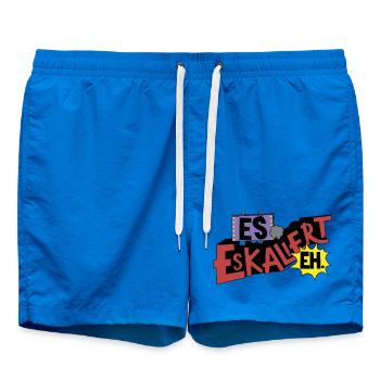Es Eskaliert Eh Comic Typo - Badeshorts - Cobalt blue - Vorne