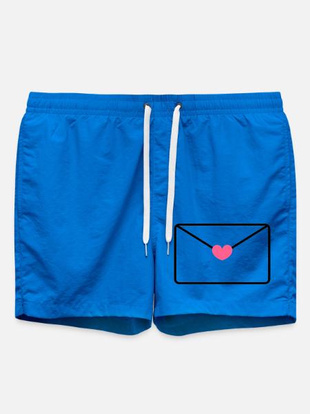Envelope With Heart - Swim Trunks - cobalt blue