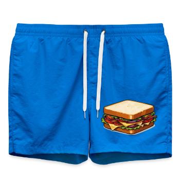 Cheese Sandwich Pop Art - Swim Trunks - cobalt blue - Front
