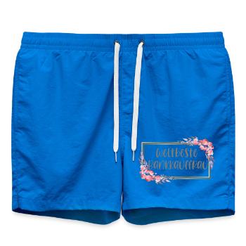 Bankkauffrau Ausbildung Beruf Arbeit Bank Büro - Badeshorts - Cobalt blue - Vorne