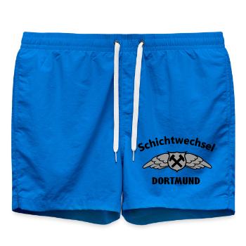 Hammerflügel Dortmund Wappen Emblem - Badeshorts - Cobalt blue - Vorne - AI Model Male 185 light (185cm)