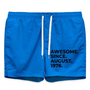 Awesome since August 1976 Geburtstag Geschenk - Badeshorts - Cobalt blue - Vorne - AI Model Male 185 light (185cm)