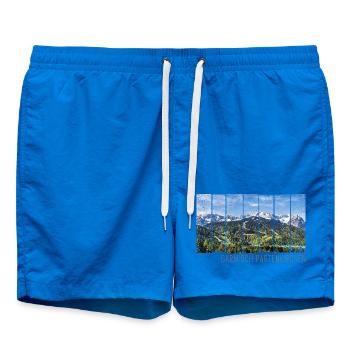 Garmisch Partenkirchen in Bayern Alpen Souvenir - Badeshorts - Cobalt blue - Vorne - AI Model Male 185 light (185cm)